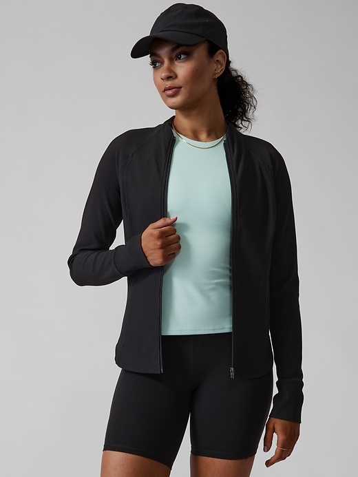 Athleta Salutation Ribbed Jacket. 1