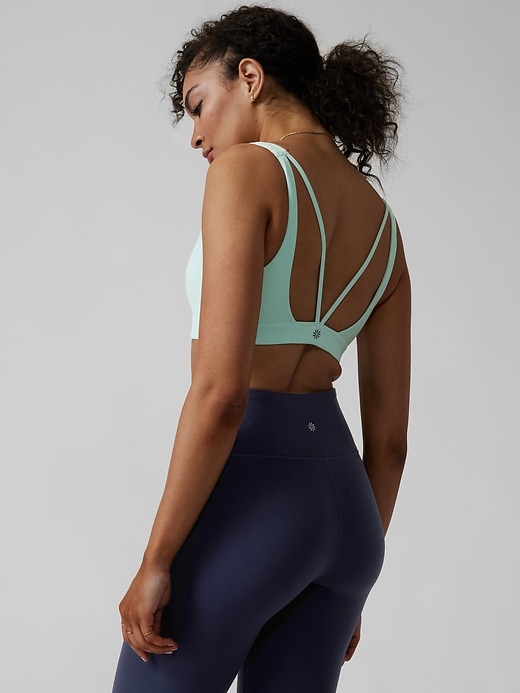 2 of 8 showing, with the color Paradiso Blue of product Exhale Bra A-C