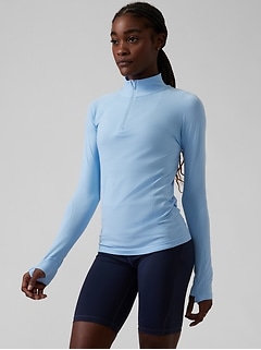 athleta run free half zip