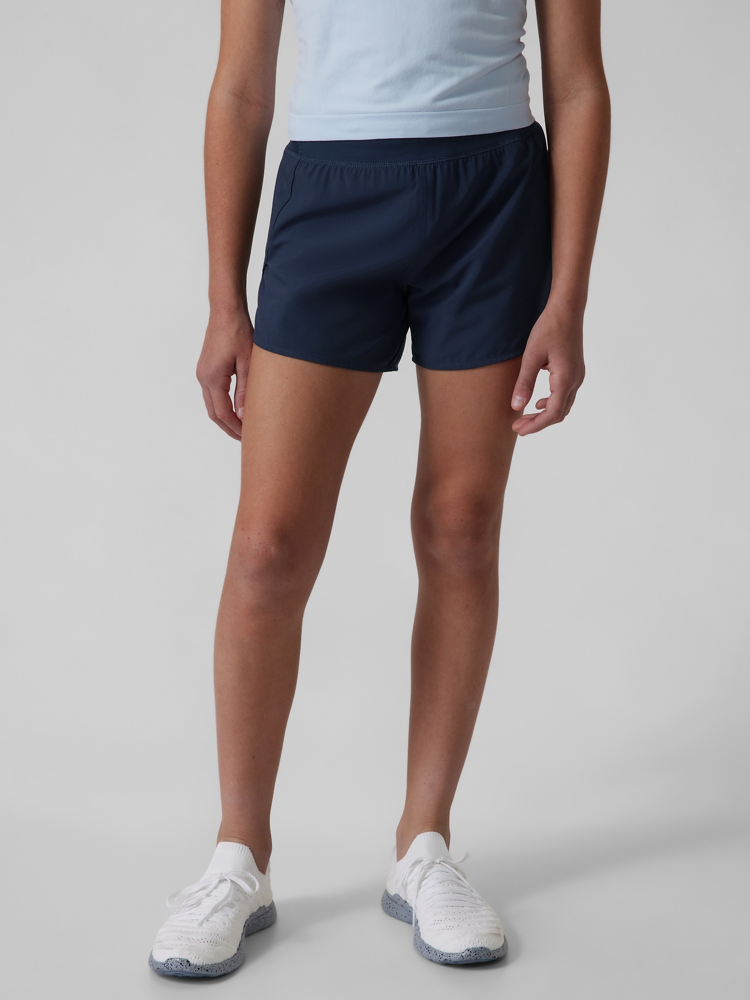 Athleta Girl Run the World 3" Short blue. 1