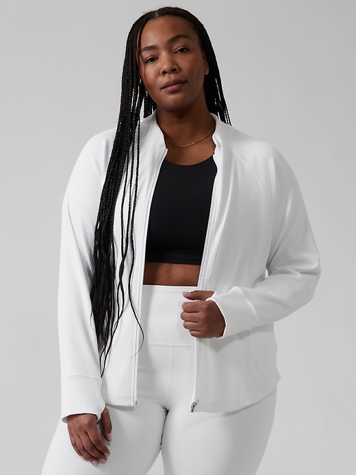 Athleta Salutation Ribbed Jacket. 1