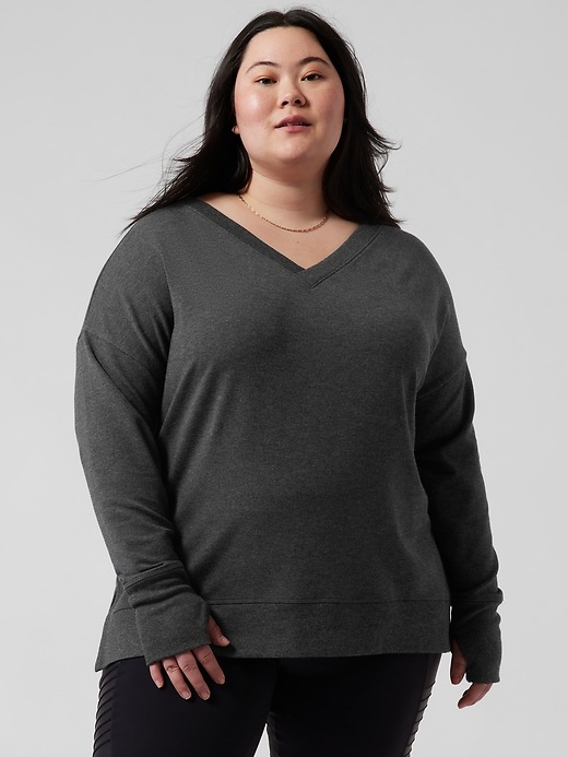 Image number 4 showing, Coaster Luxe V &#45Neck Sweatshirt