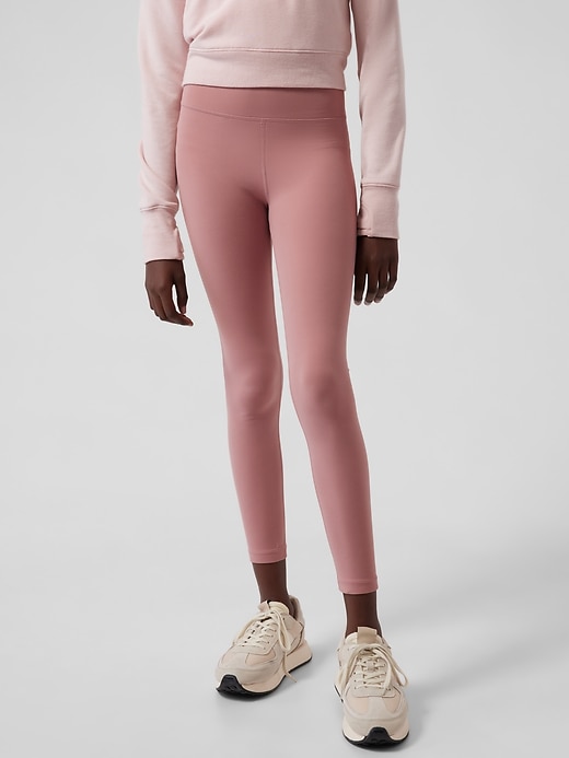 1 of 8 showing, with the color Grecian Rose of product Athleta Girl Ultra High Rise Chit Chat 7/8 Tight