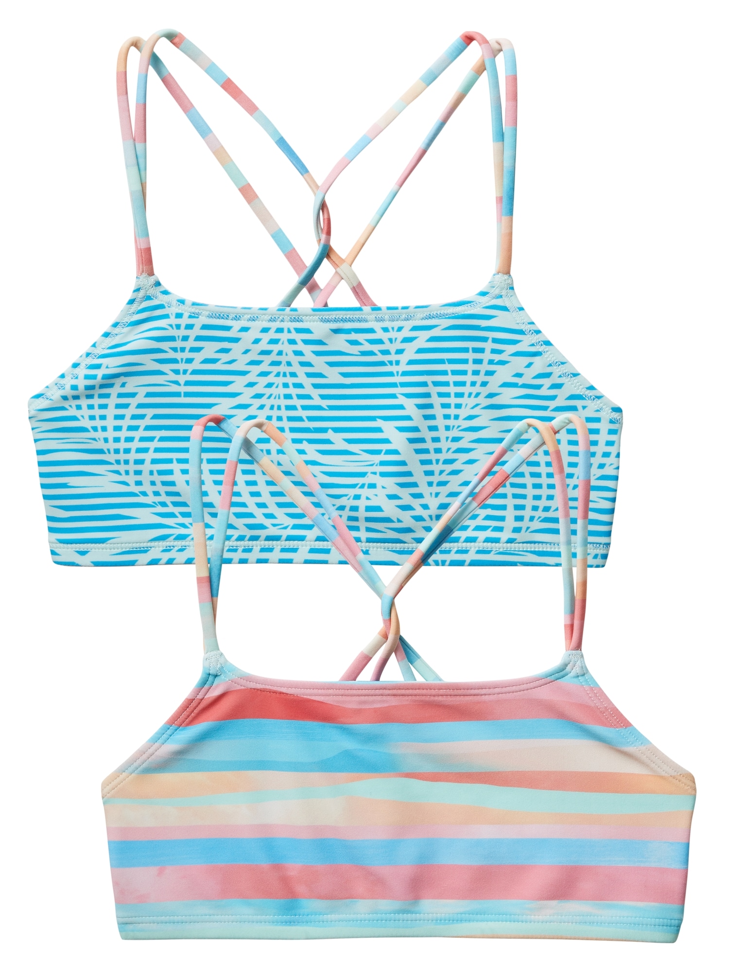 Athleta Girl Reversible Sunset Oasis Bikini Top Athleta