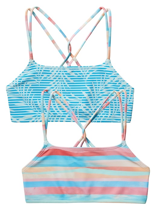 Athleta Girl Reversible Sunset Oasis Bikini Top