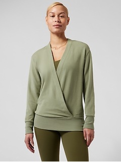 Purana V-Neck Wrap Sweatshirt | Athleta