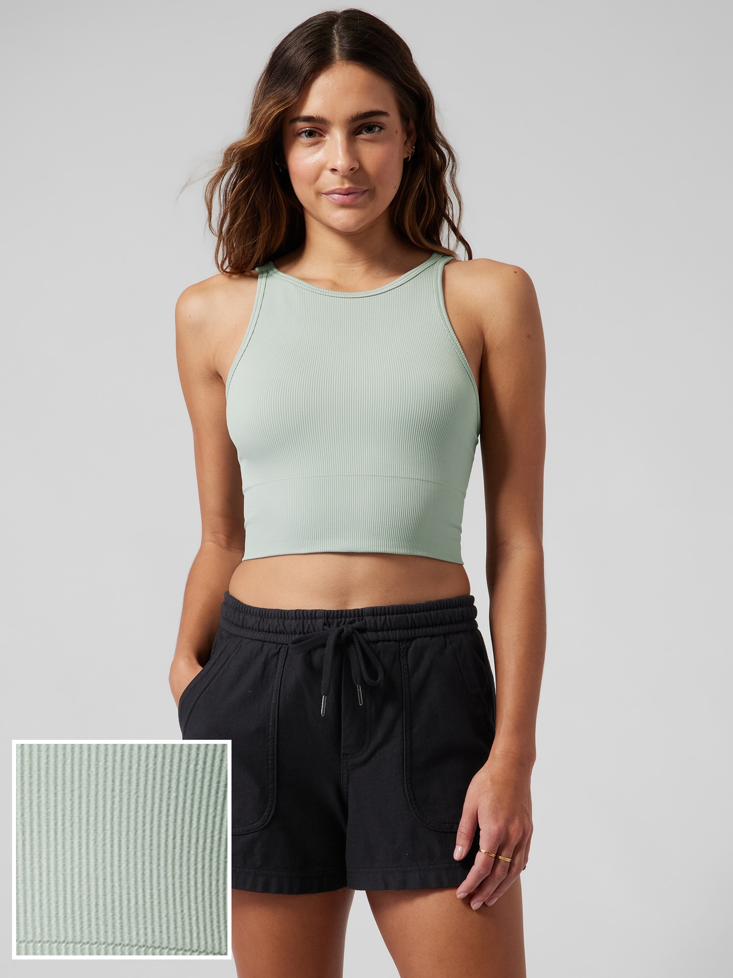 Aurora High Neck Crop Tank | Athleta