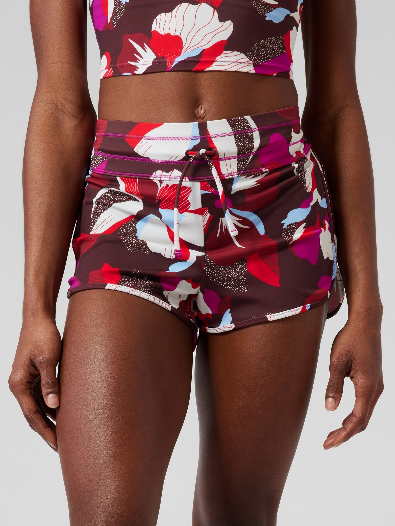 athleta surge printed swim short