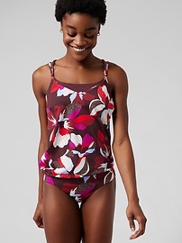SapphireBra Support Swim Suit ATHLETA Monaco Blousy Tankini Top 32B 32C XS