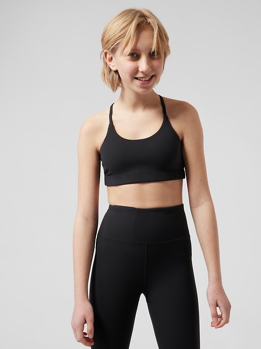 1 of 8 showing, with the color Black of product Athleta Girl Take it Easy Bra