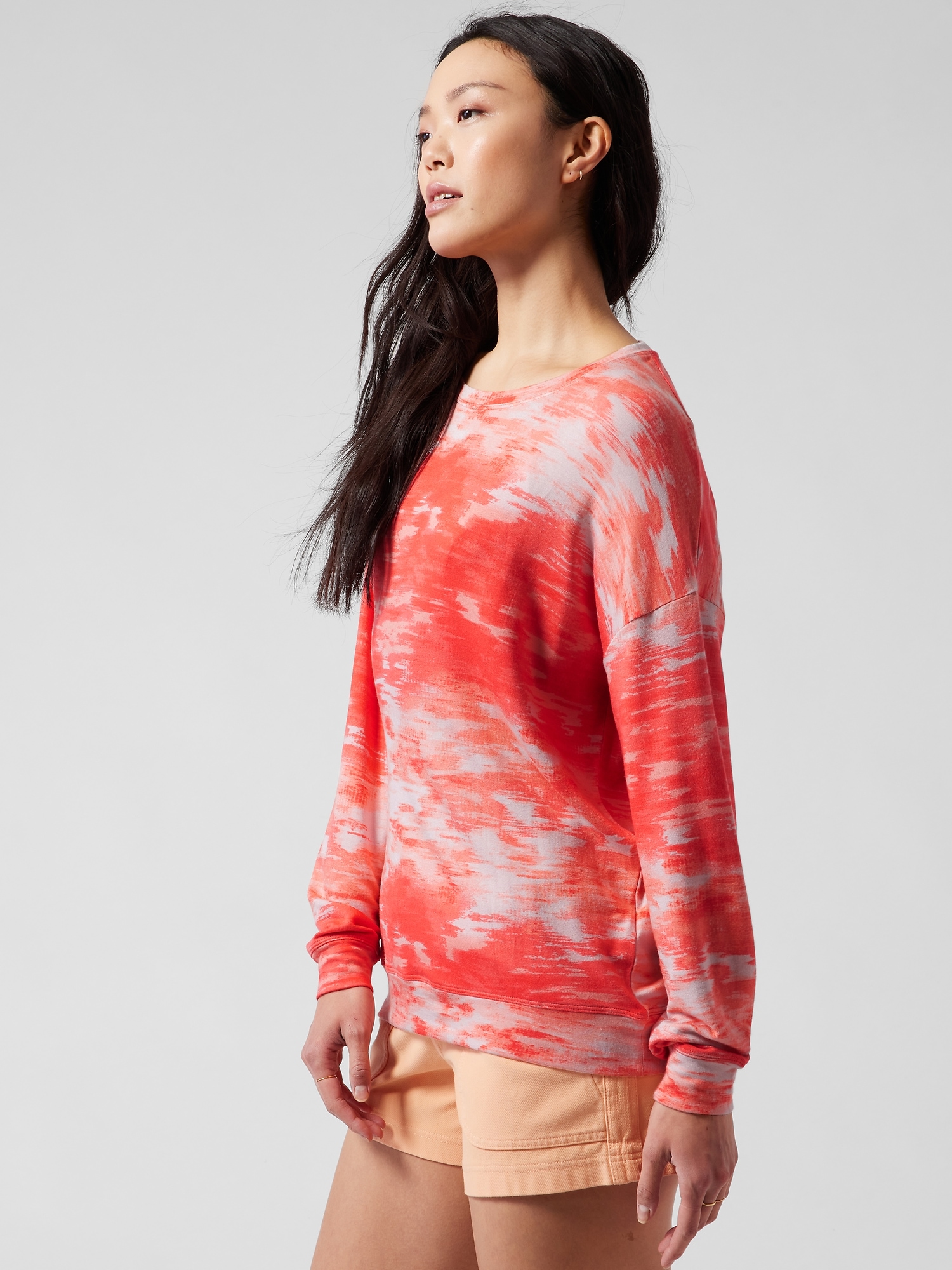 Athleta Women's Balance Pullover Sweatshirt Orange Size L