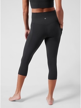 Athleta  Black Sly Drifter Workout Yoga Zip Leggings 243137 XS