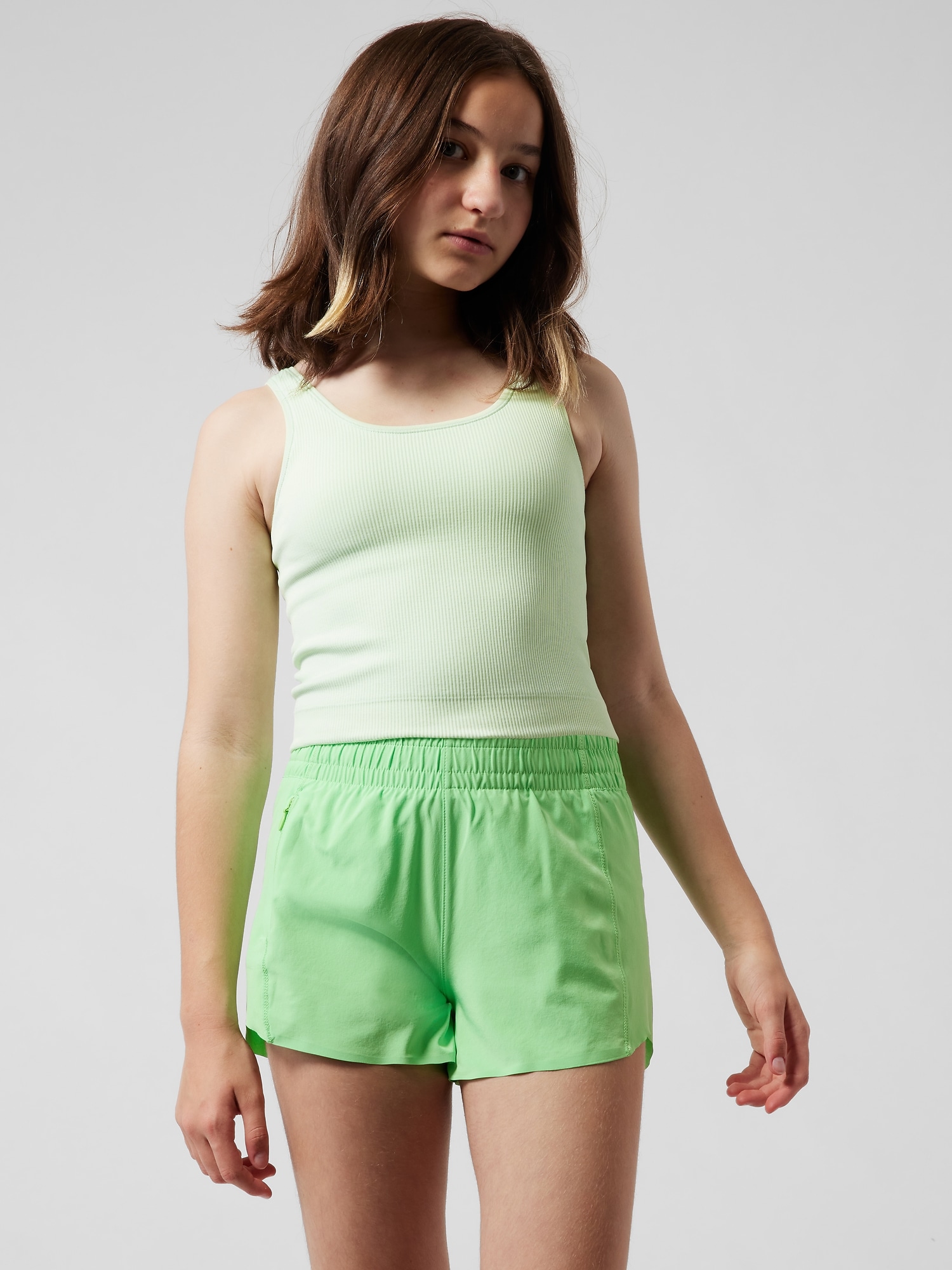 Athleta Girl Rise Above Rib Crop Tank Athleta