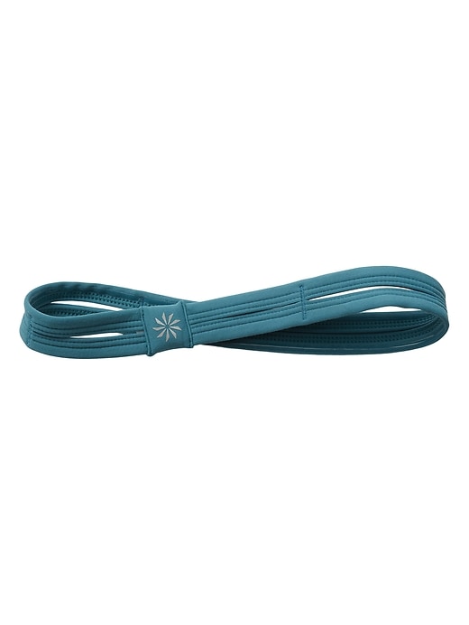 2 of 8 showing, with the color Borealis Green of product Athleta Girl Double Trouble Headband