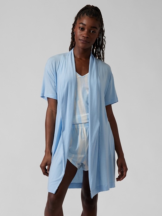 Image number 1 showing, Nighttime Bliss Short Sleeve Robe