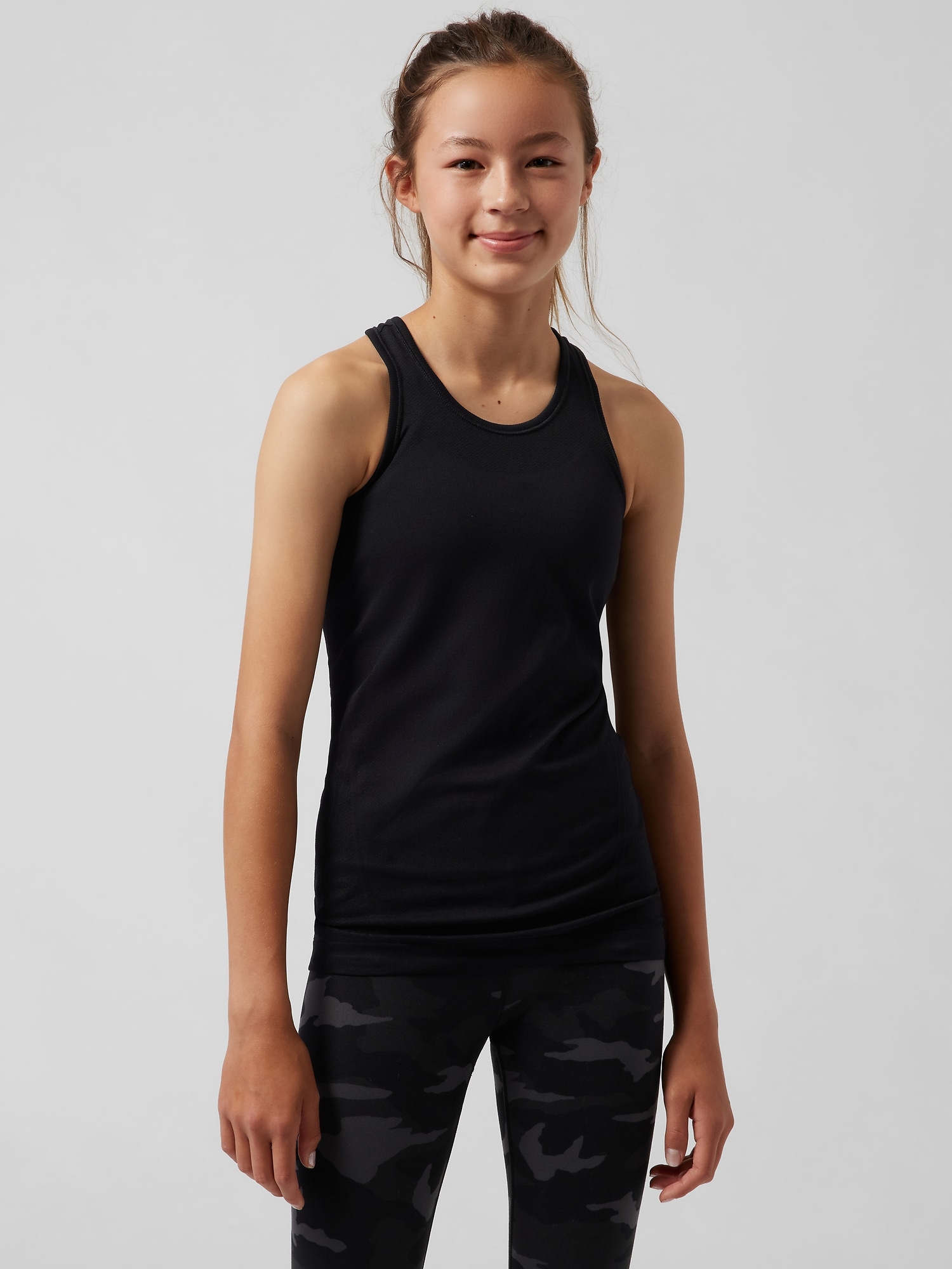 Athleta Girl Power Up Seamless Tank black. 1