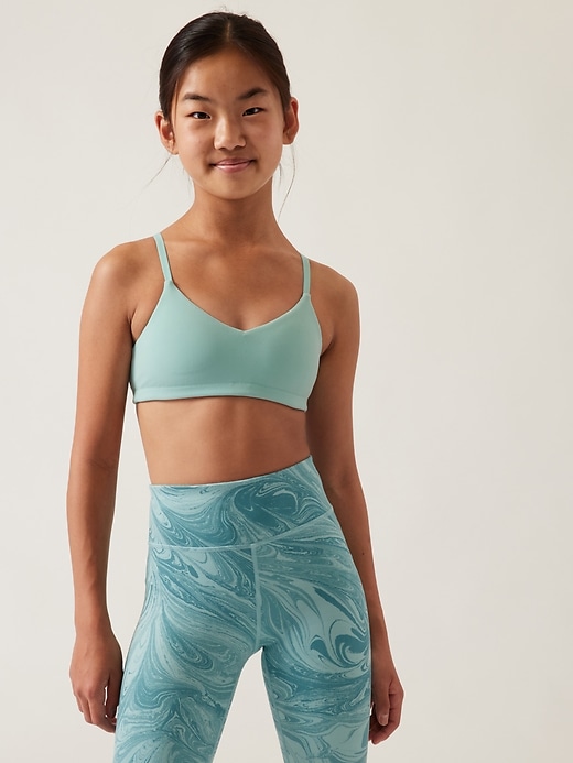 2 of 8 showing, with the color Reef Green of product Athleta Girl Just Right Adjustable Bra