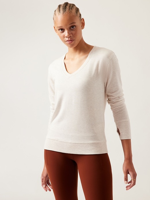 Athleta Sunrise V&#45Neck Sweatshirt. 1