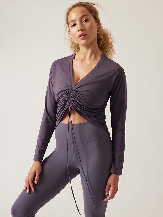 Image number 1 showing, Crossover Ruched Top