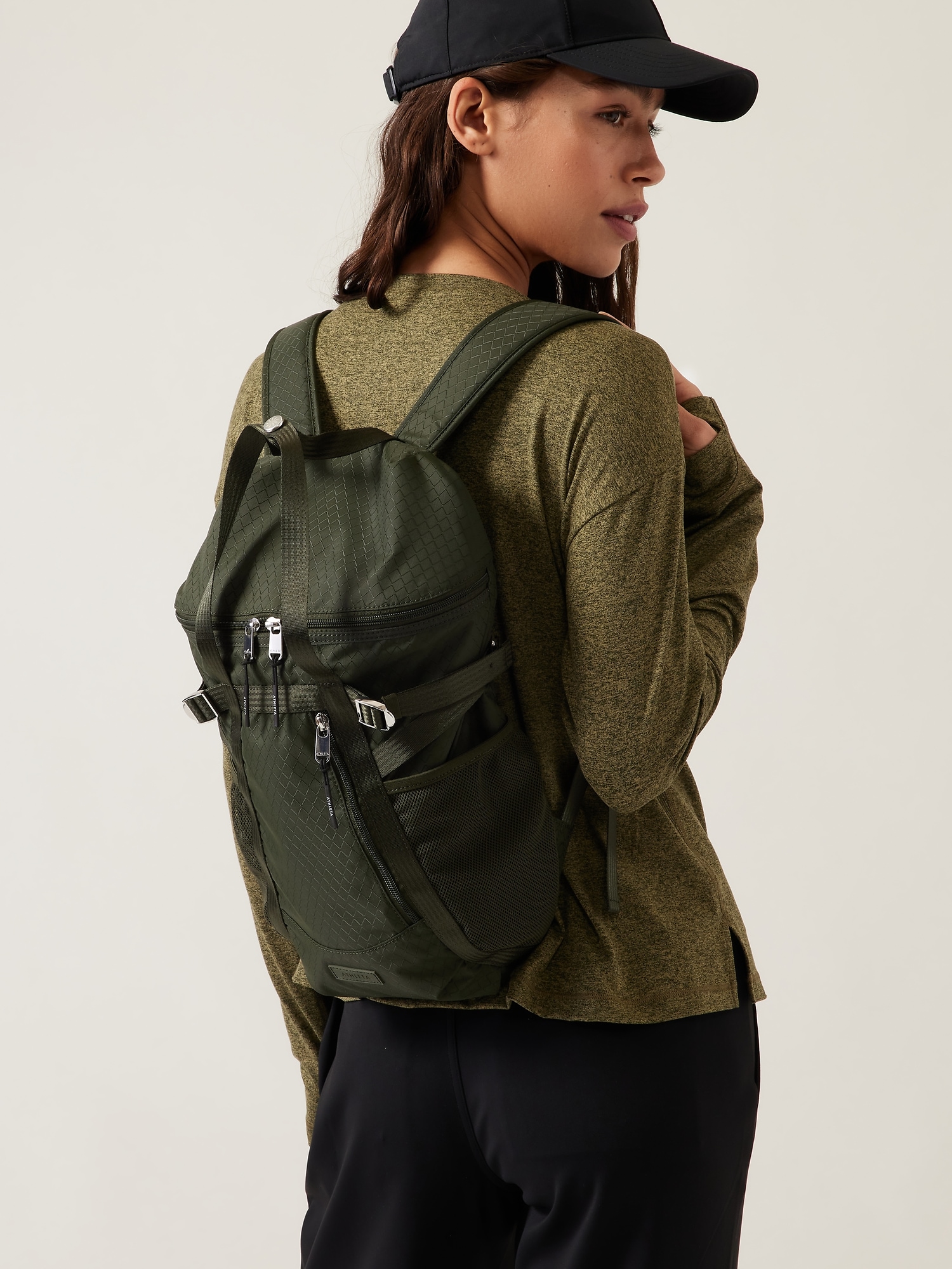 Athleta Excursion Backpack In Aspen Olive
