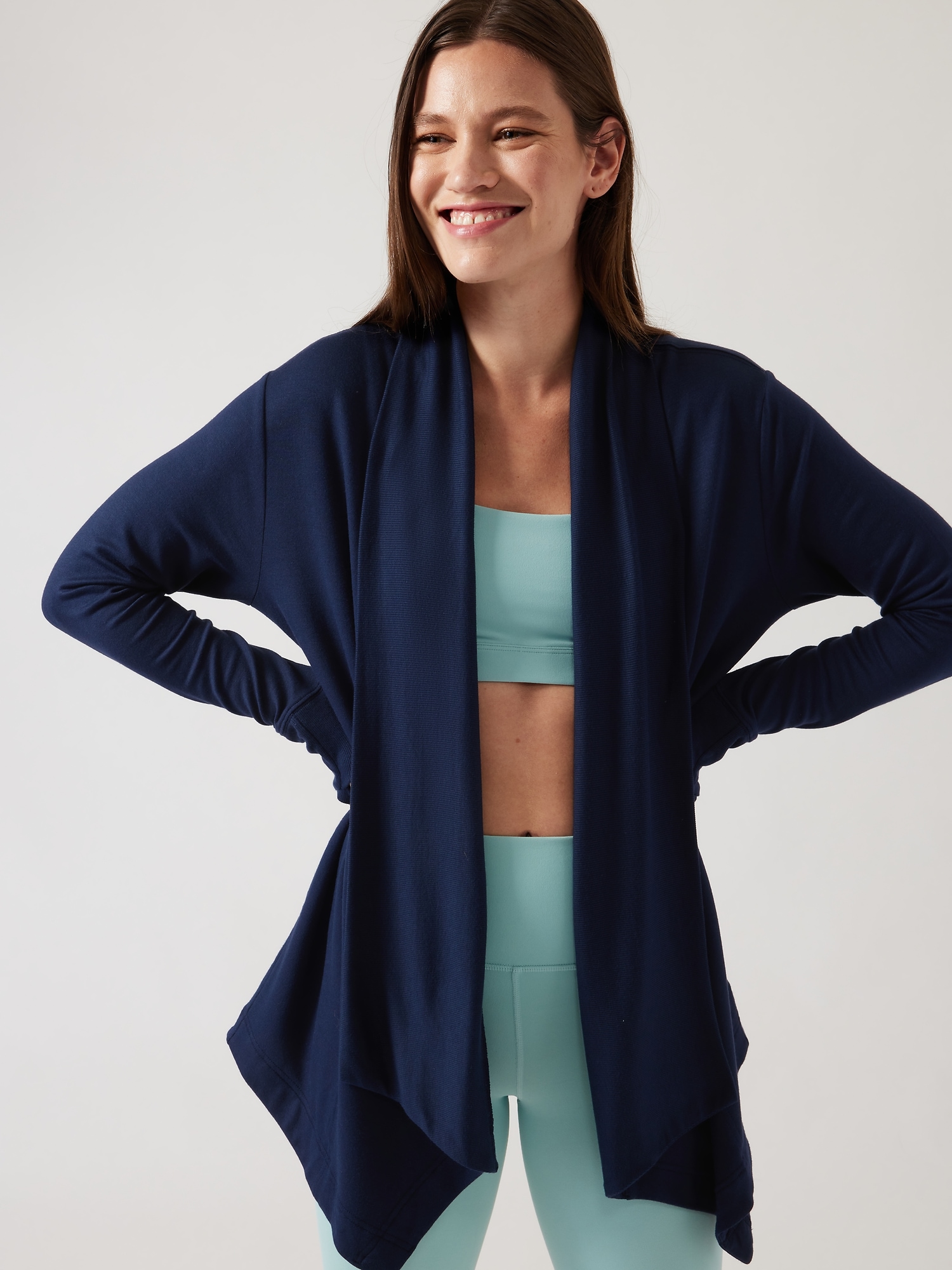 Athleta Pranayama Restore Wrap Navy. 1