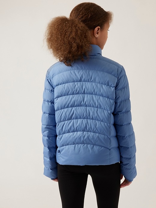 2 of 8 showing, with the color Cottage Blue of product Athleta Girl Cool Days Down Jacket