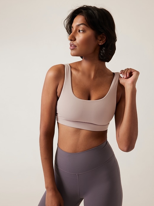 1 of 8 showing, with the color Tinsel Purple of product Exhale Bra D-DD+