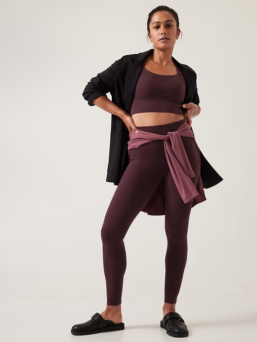 2 of 8 showing, with the color Spiced Cabernet of product Warrior Longline Bra A-C