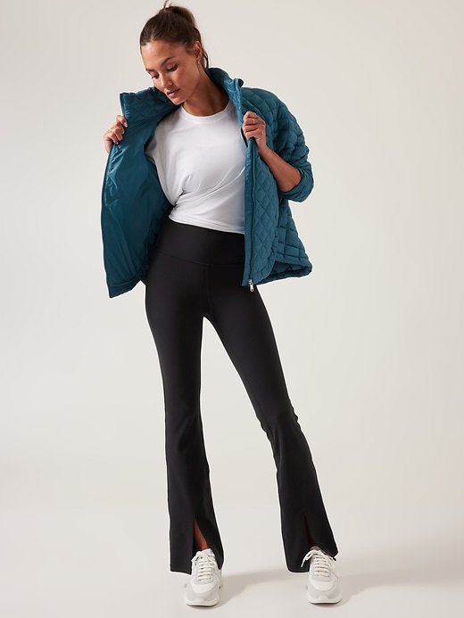 2 of 8 showing, with the color Black of product Elation Ultra High Rise Split Flare Pant