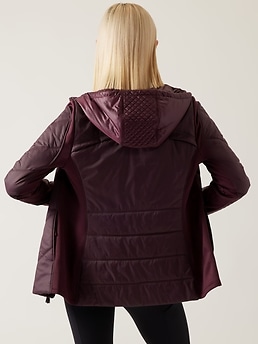 Athleta - Challenge Bloom 7/8 Tight   Rock Ridge Vest   Ballard Parka  Caraa  x Athleta