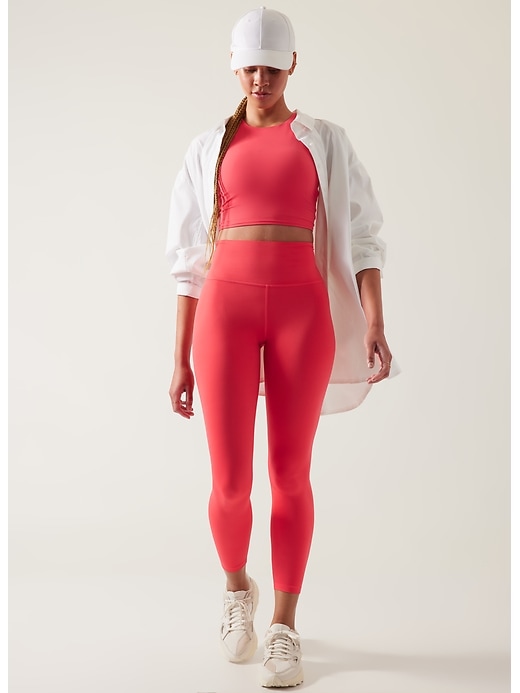 2 of 8 showing, with the color Amaryllis Pink of product Conscious Crop Bra A-C