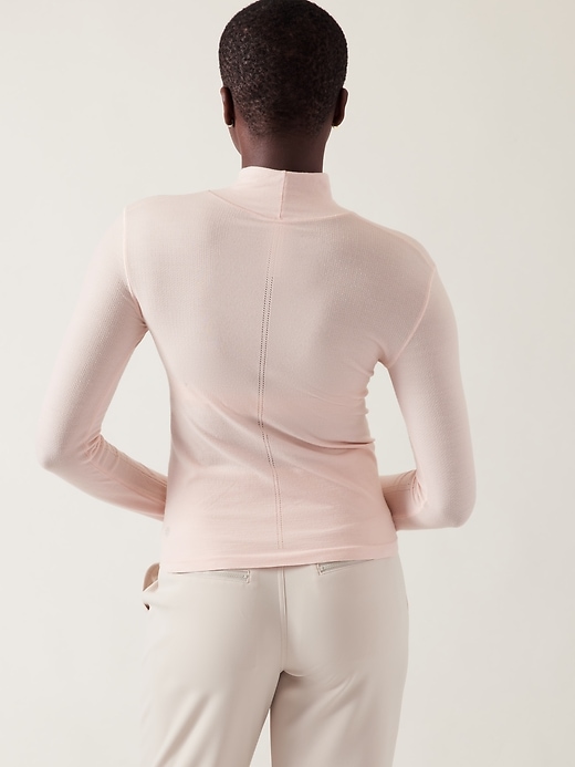 2 of 8 showing, with the color Orchid Pink of product Ascent Seamless Turtleneck
