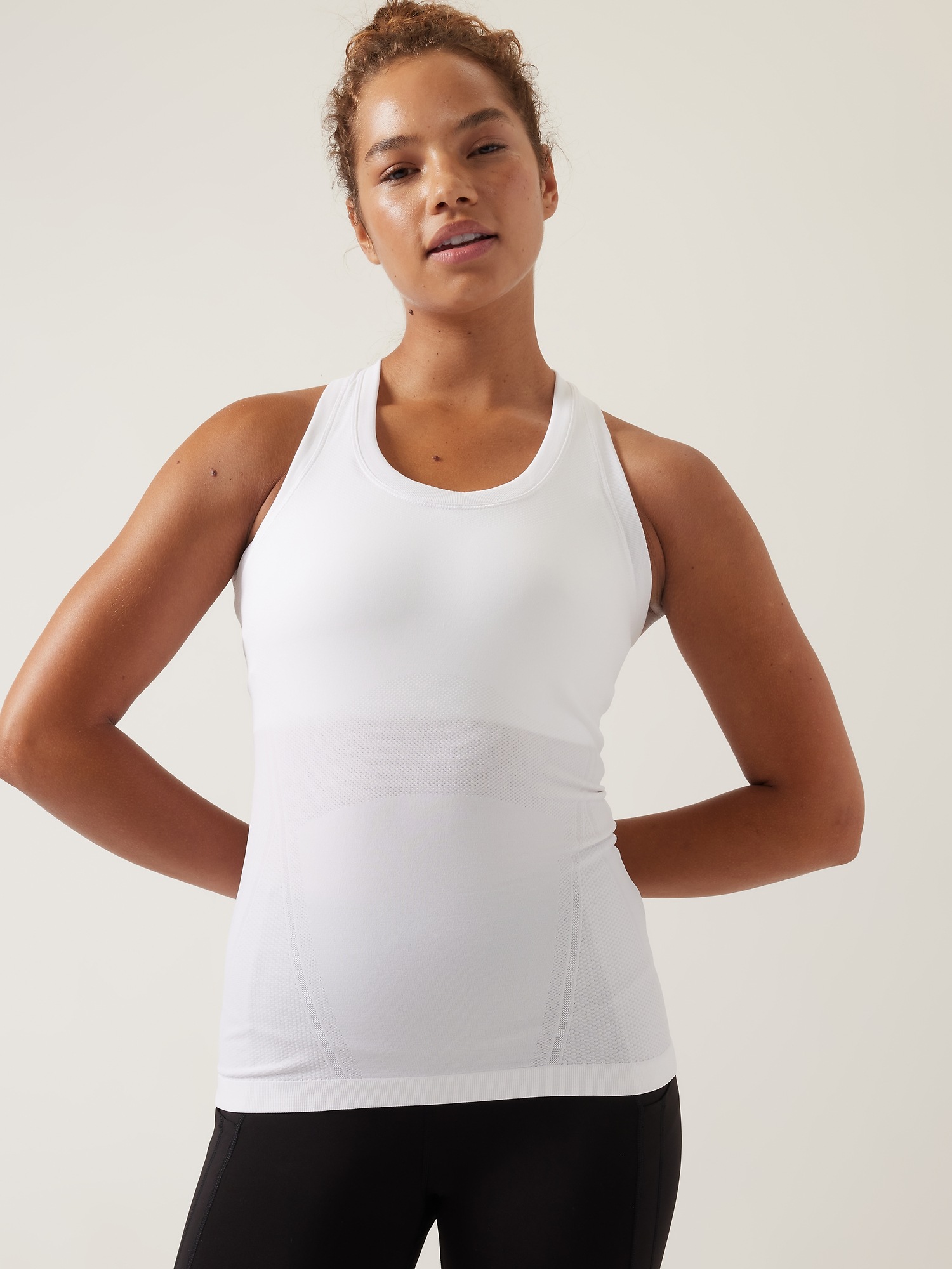 Athleta Momentum Seamless Tank white. 1