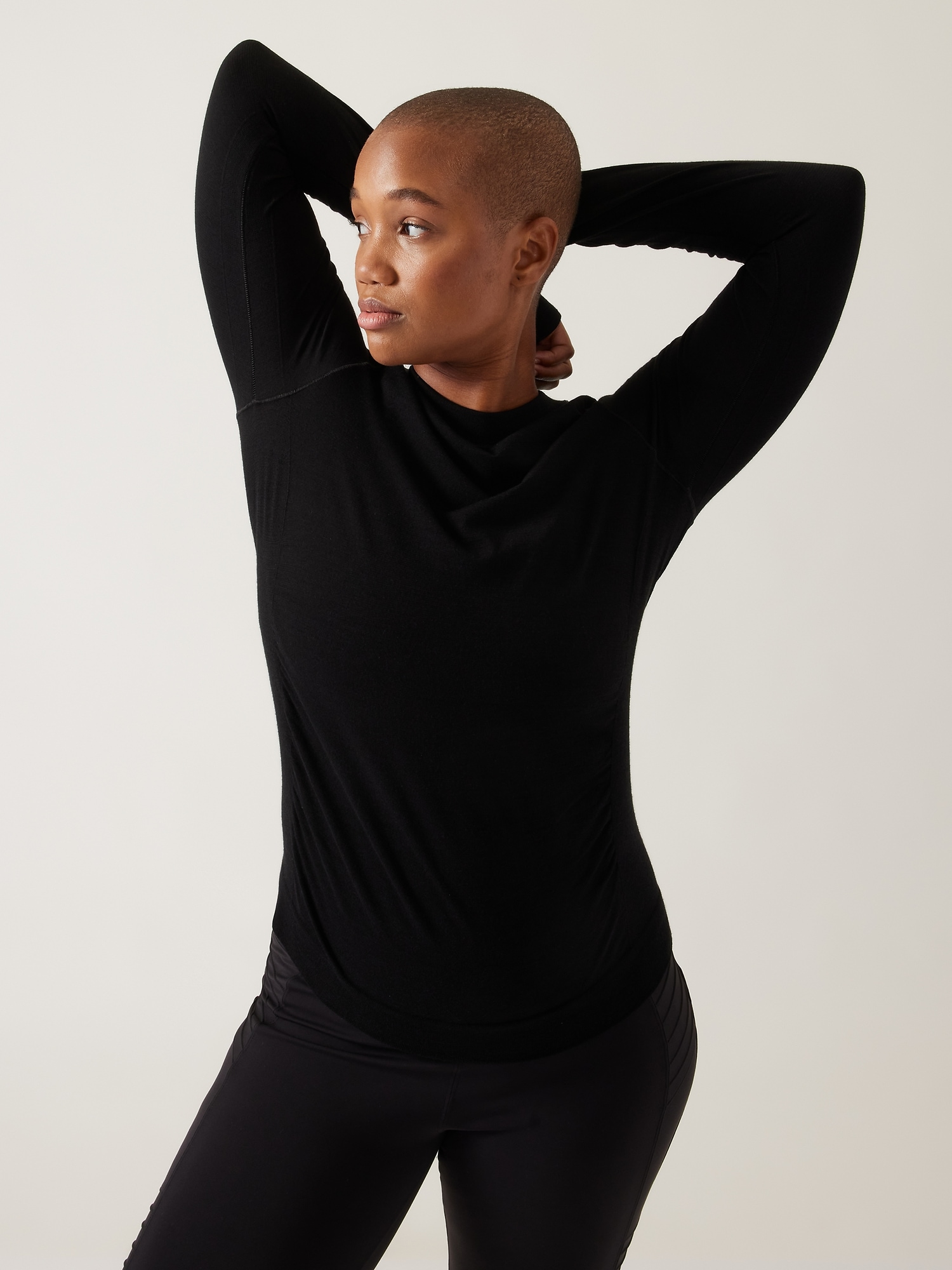 Athleta Foresthill Ascent Seamless Top black. 1