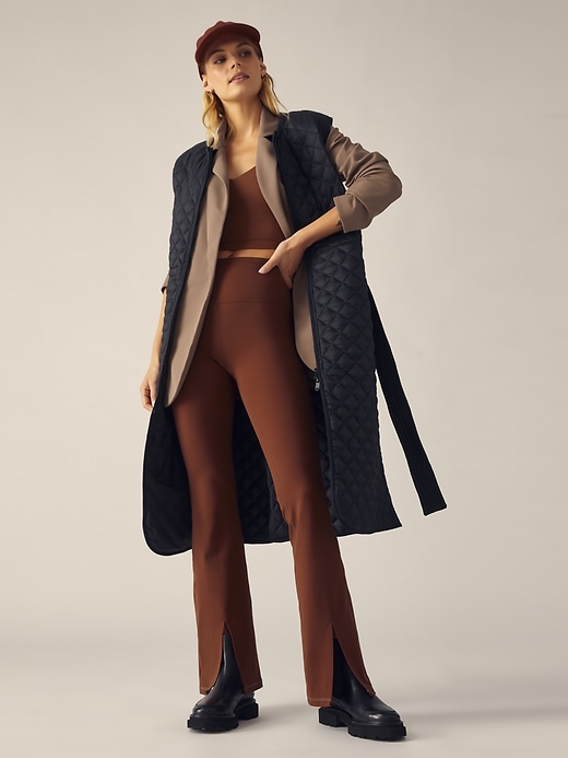 2 of 8 showing, with the color Ancient Mahogany of product Elation Ultra High Rise Split Flare Pant