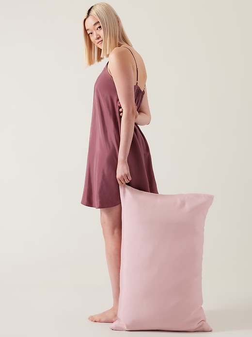 1 of 8 showing, with the color Orchid Pink of product Calm Cool Pillowcase