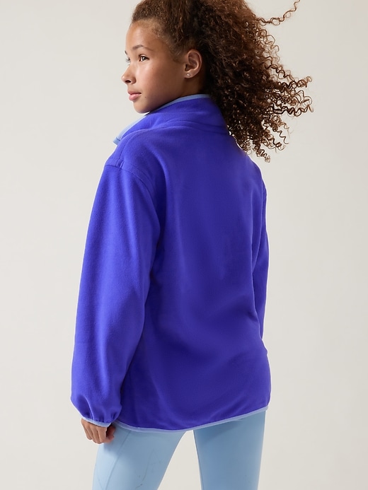 2 of 8 showing, with the color Amphitrite Blue of product Athleta Girl Cold Snap Sweatshirt