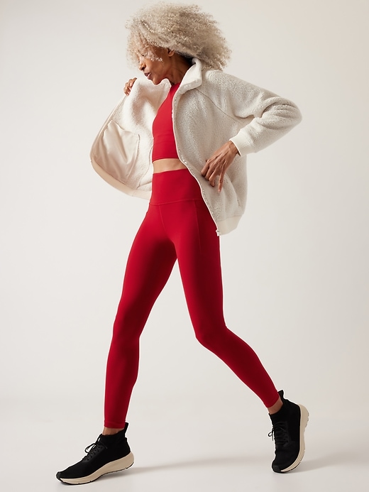 2 of 8 showing, with the color Candy Red of product Conscious Crop Bra A-C