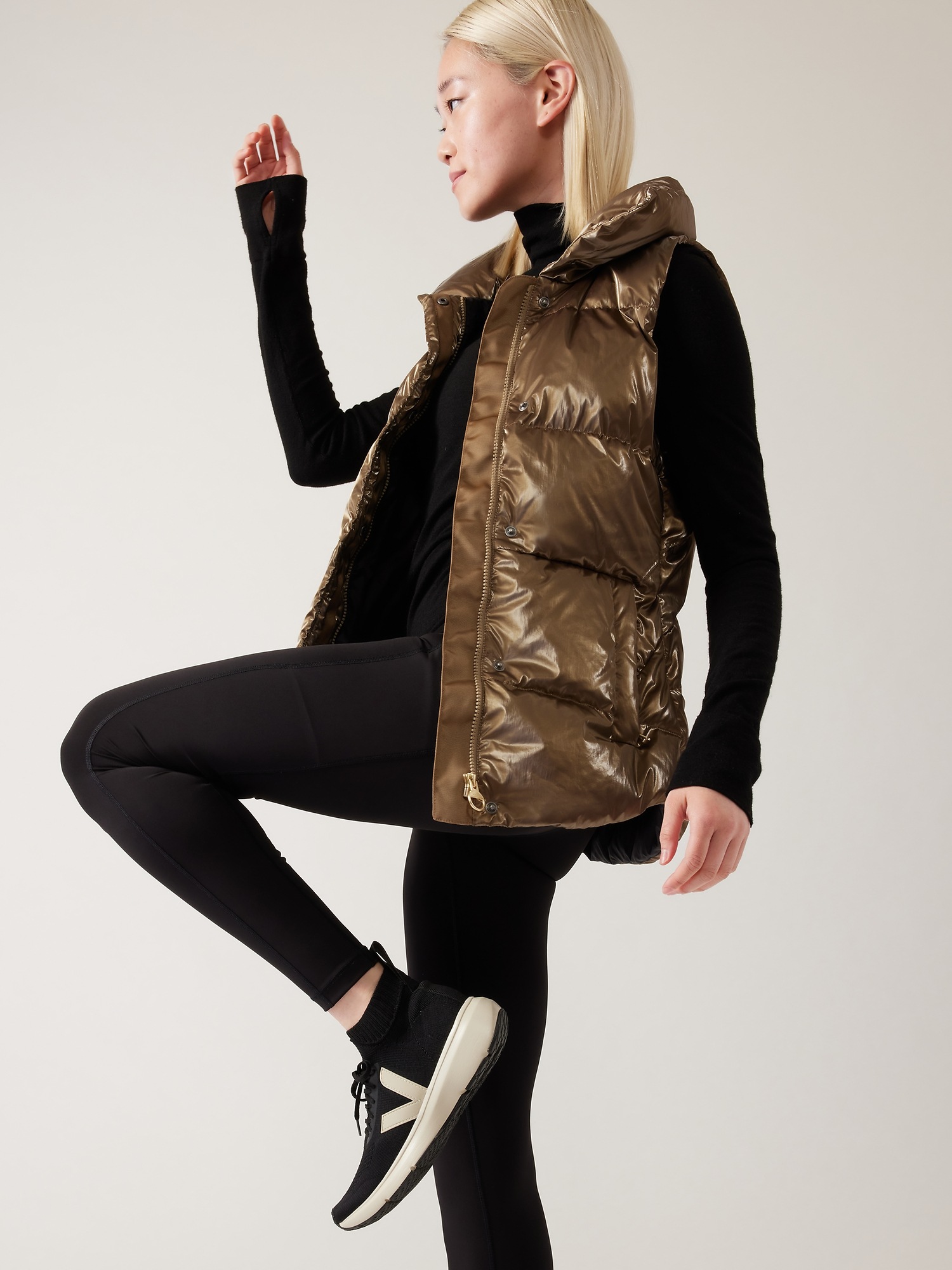 athleta silver vest