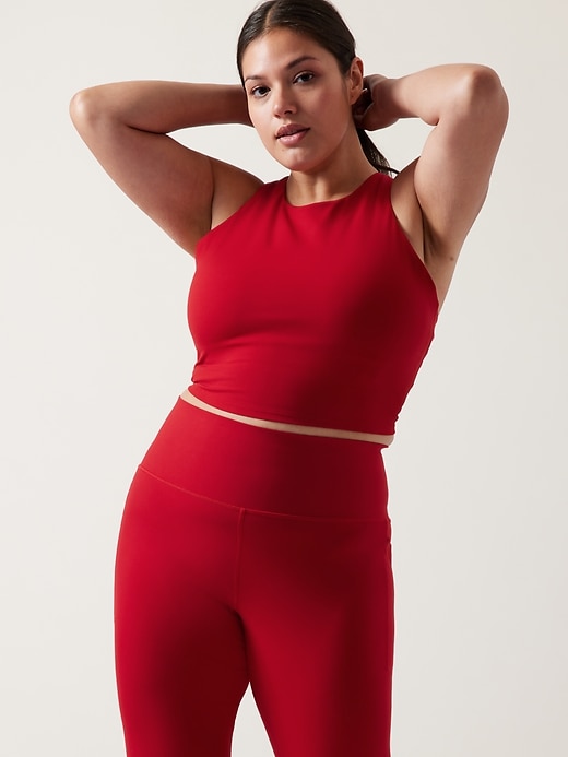 1 of 8 showing, with the color Candy Red of product Conscious Crop Bra D-DD