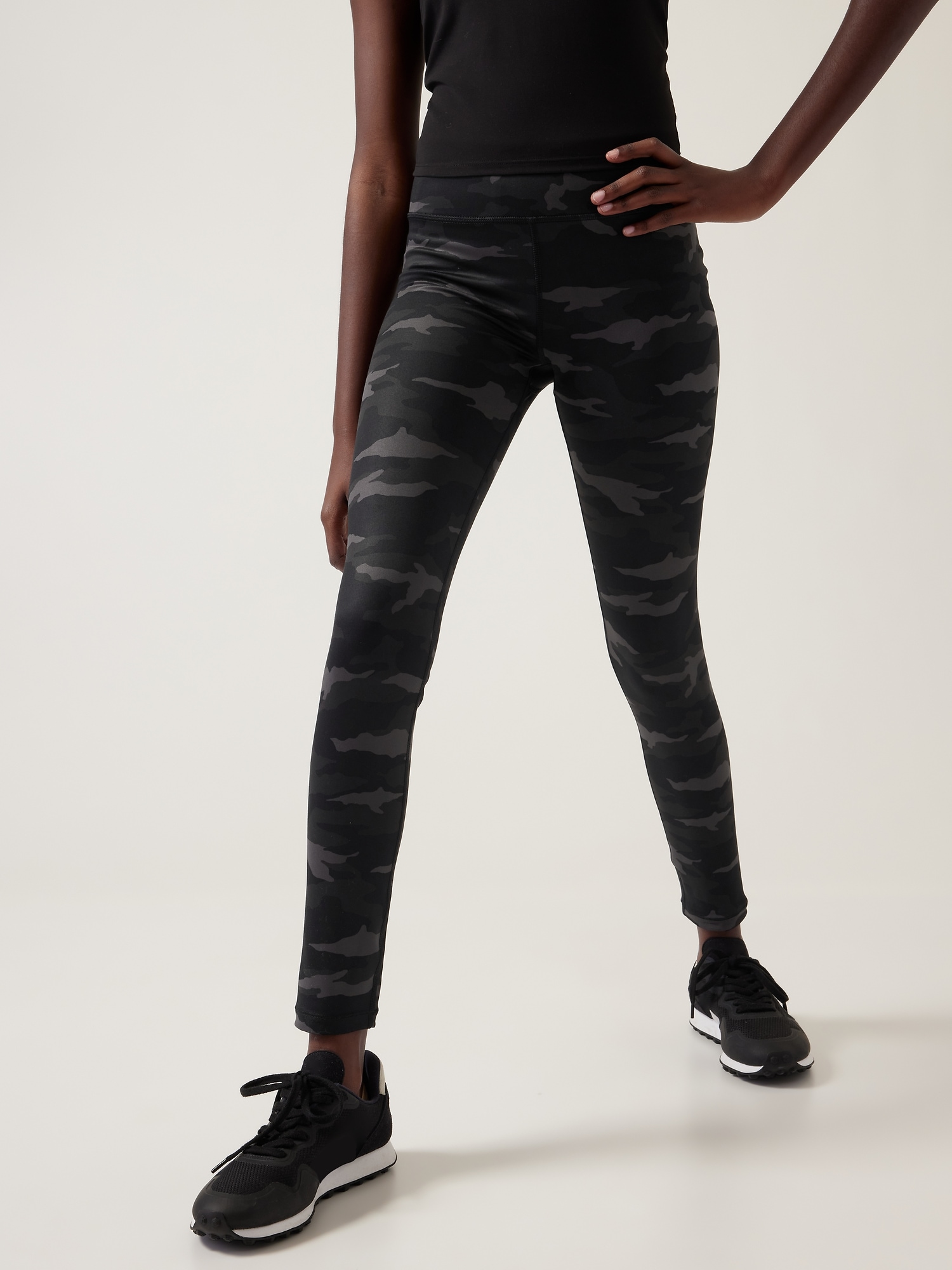 Athleta girl black leggings size L 12