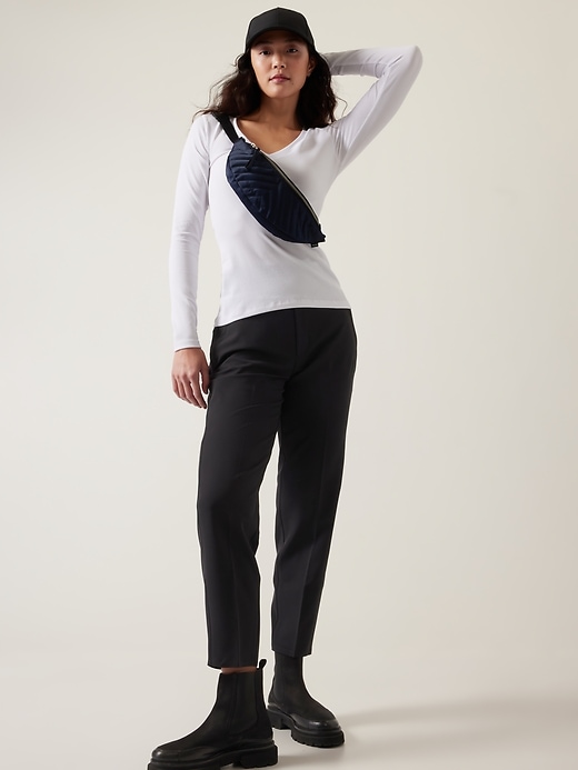 2 of 8 showing, with the color Bright White of product Renew Seamless V-Neck Top