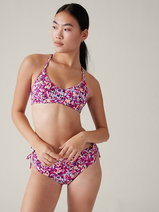 2 of 8 showing, with the color Elysian Floral Pink of product Triangle Bikini Top A-C