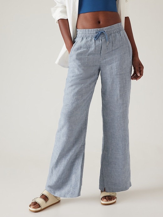 Image number 1 showing, Retreat Linen Wide Leg Pant