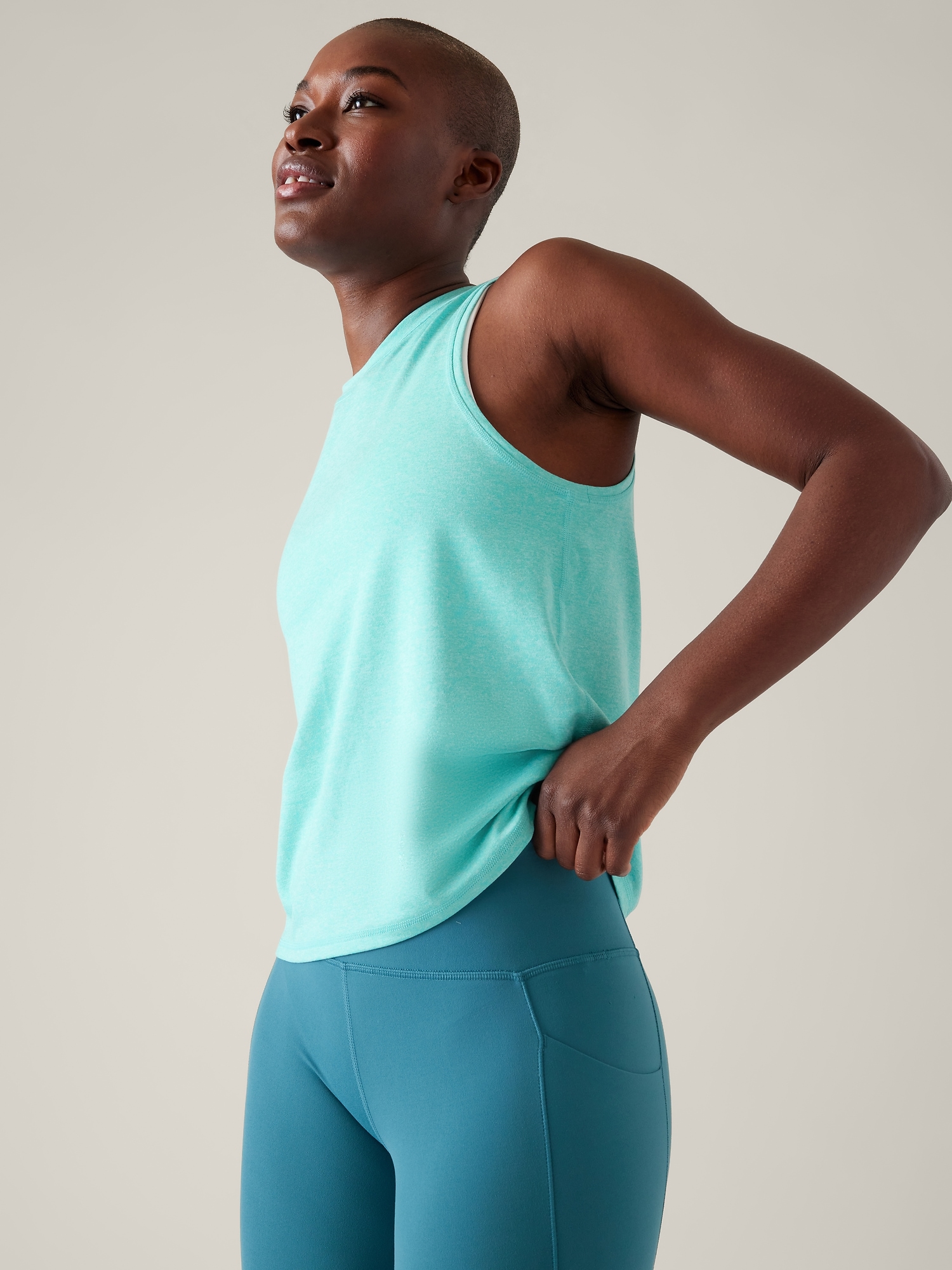 Neon hues and print pants are huge workout-wear trends: Athleta wicking  Prasada tank (with built-in bra), and wicking Rubik capris, $79, both at  Athleta stores (Manhasset, Manhattan); and Gaiam Shakti yoga mat