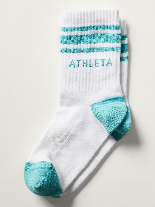 View large product image 2 of 2. Athleta Retro Tennis Crew Socks