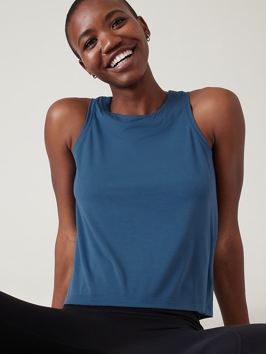 2 of 8 showing, with the color Jay Blue of product With Ease Muscle Tank