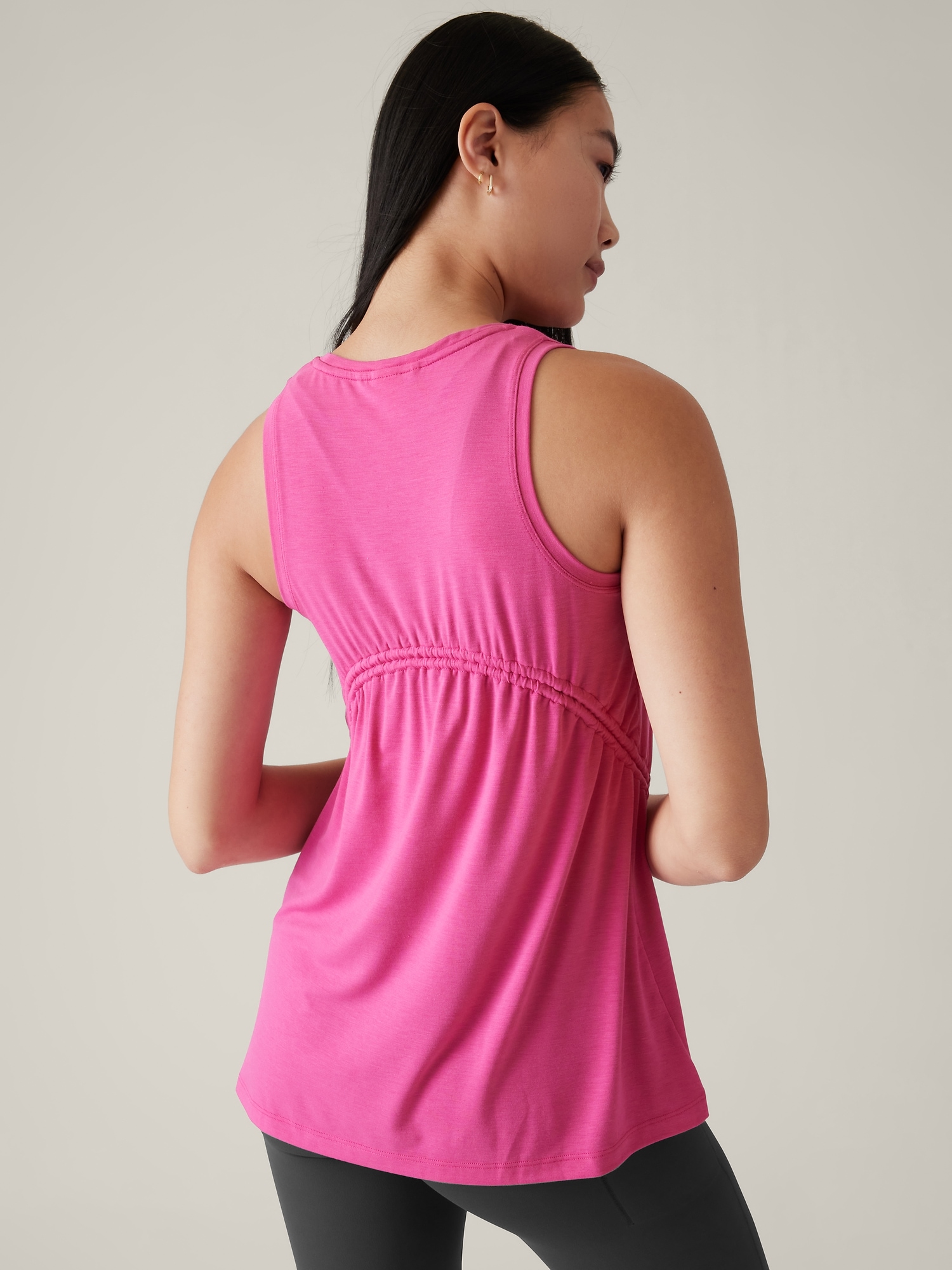 Athleta Air Out Cinch Tank pink. 1