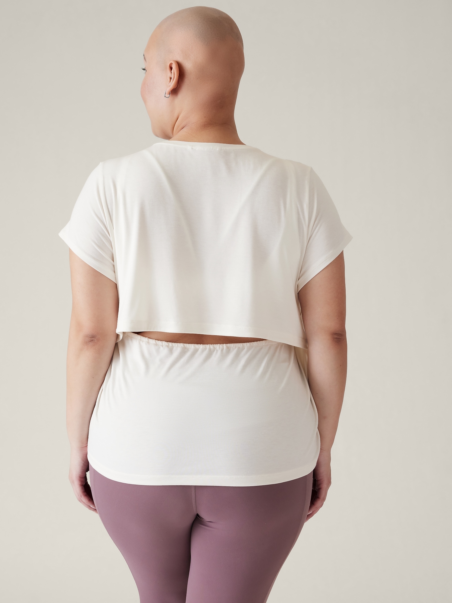 Athleta Air Out Cinch Tee white. 1