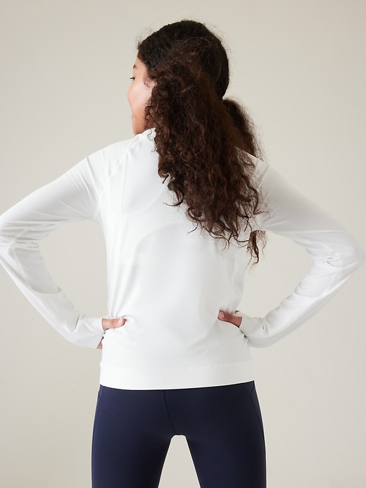 2 of 8 showing, with the color White of product Athleta Girl Catching Rays Upf Top